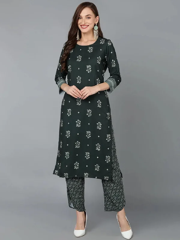 Ahika Women Poly Crepe Geometric Printed Kurta-PKSET1040A_XS