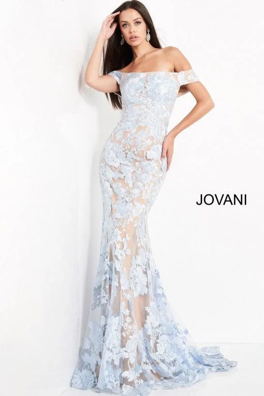 Jovani 02610 Prom Long Off Shoulder Formal Dress