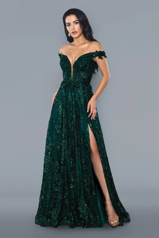 Sangria 21064 Off Shoulder Long Evening Gown