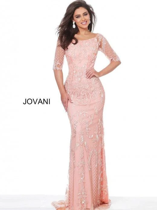 Jovani 62894 Long Off Shoulder Formal Beaded Dress