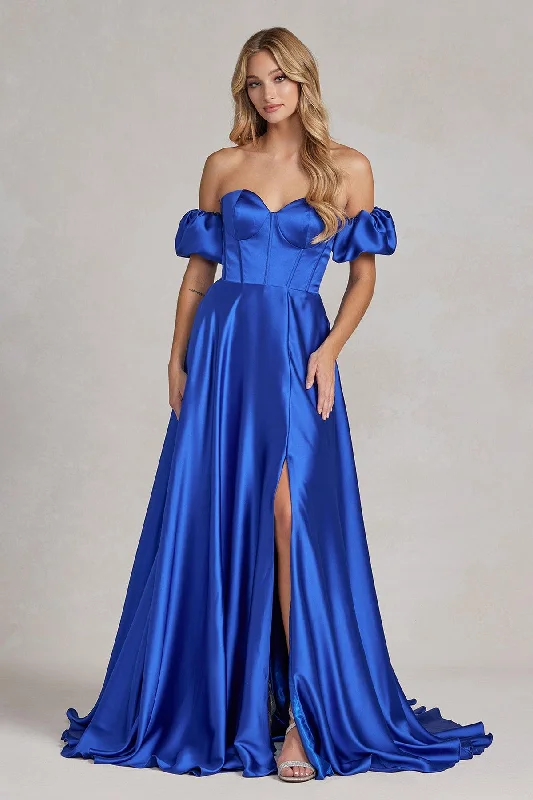 Nox Anabel K1122 Prom Off Shoulder Long Formal Gown