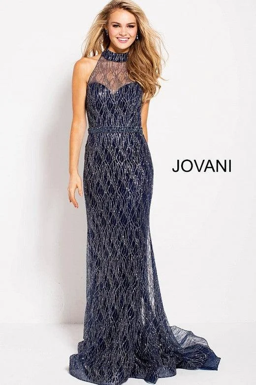 Jovani 59025 Long Formal Halter Prom Dress