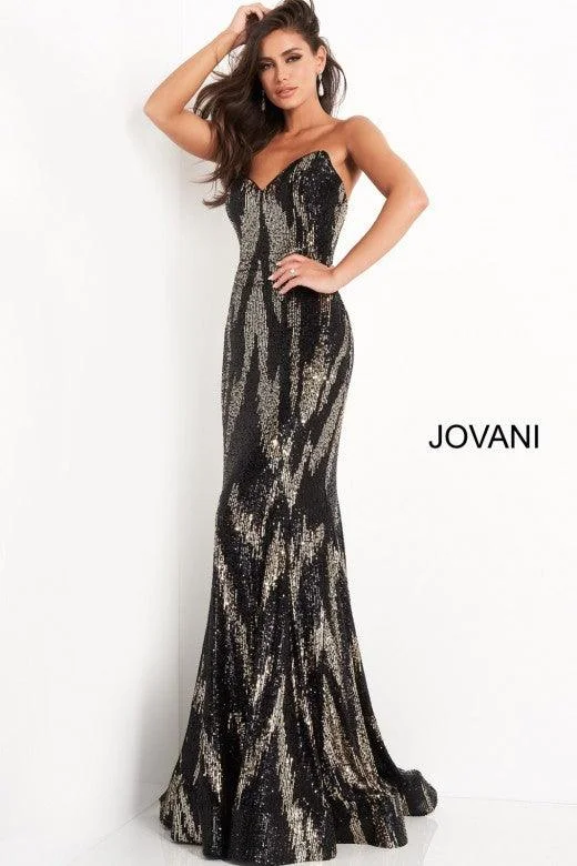 Jovani 04155 Prom Long Strapless Formal Dress