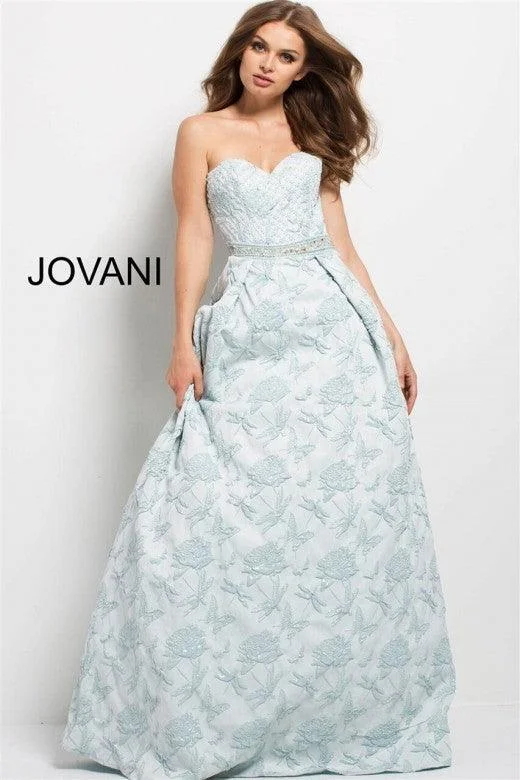 Jovani 47747 Long Strapless Pleated Prom Ball Gown