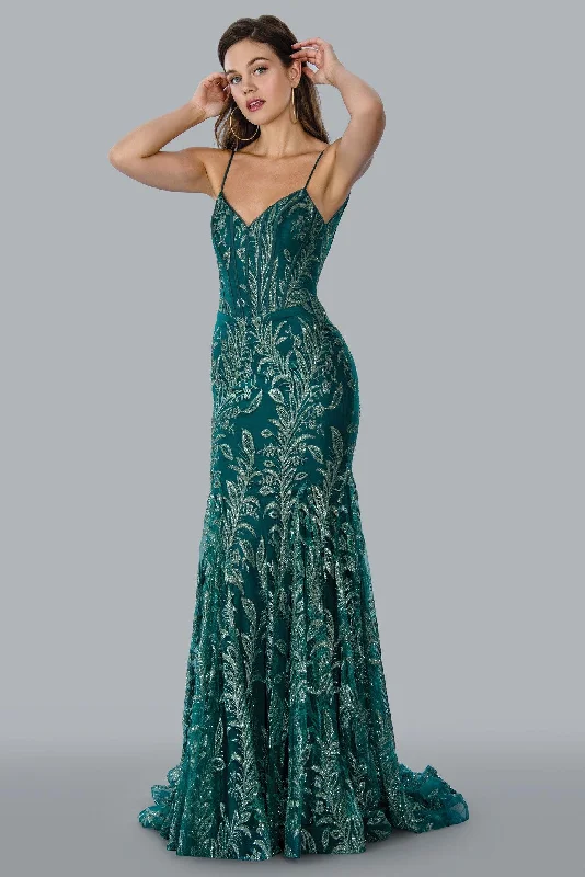 Stella Couture 23121 Spaghetti Strap Long Evening Gown