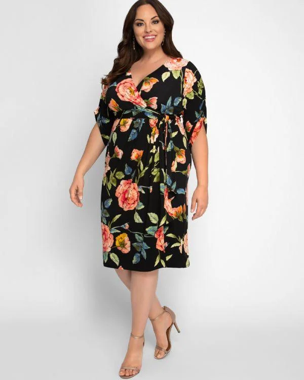 Kiyonna Short Formal Wrap Dress