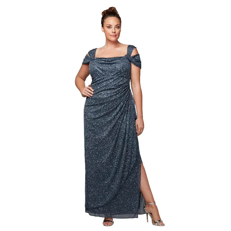 Alex Evenings AE433026 Long Plus Size Glitter Dress Sale