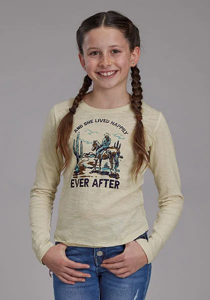 Little Girls Long Sleeve Graphic Knit Tee