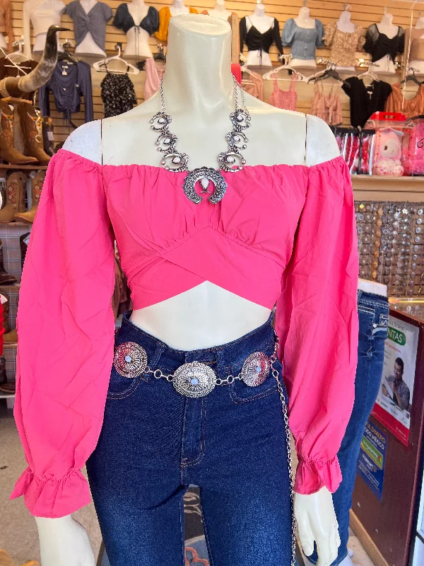 Catalina long sleeve Pink Top