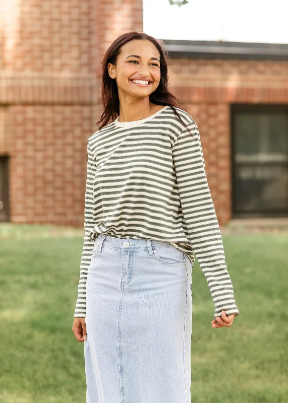 Striped Long Sleeve Knit Top - FINAL SALE