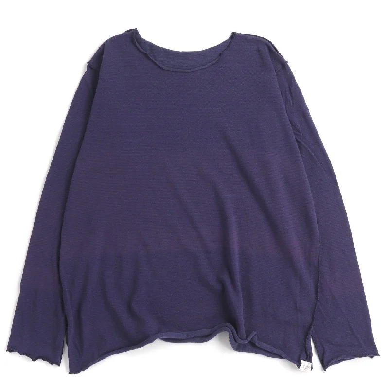 TAMAKI NIIME Cotton Long Sleeve Reversible Tee - Subtle Purples