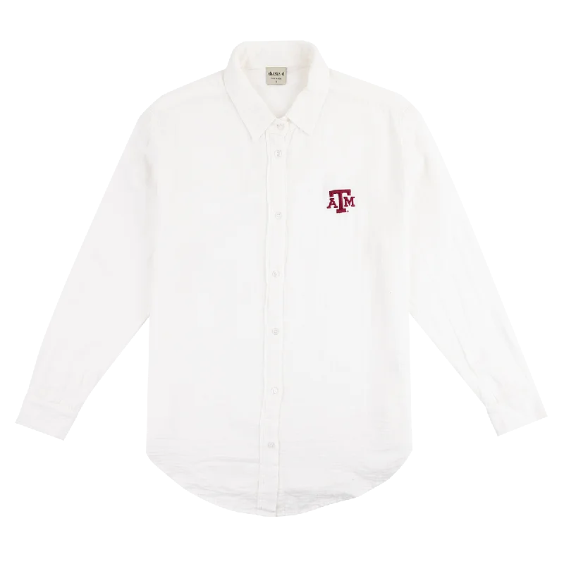 Texas A&M Leisure Long Sleeve Button Up