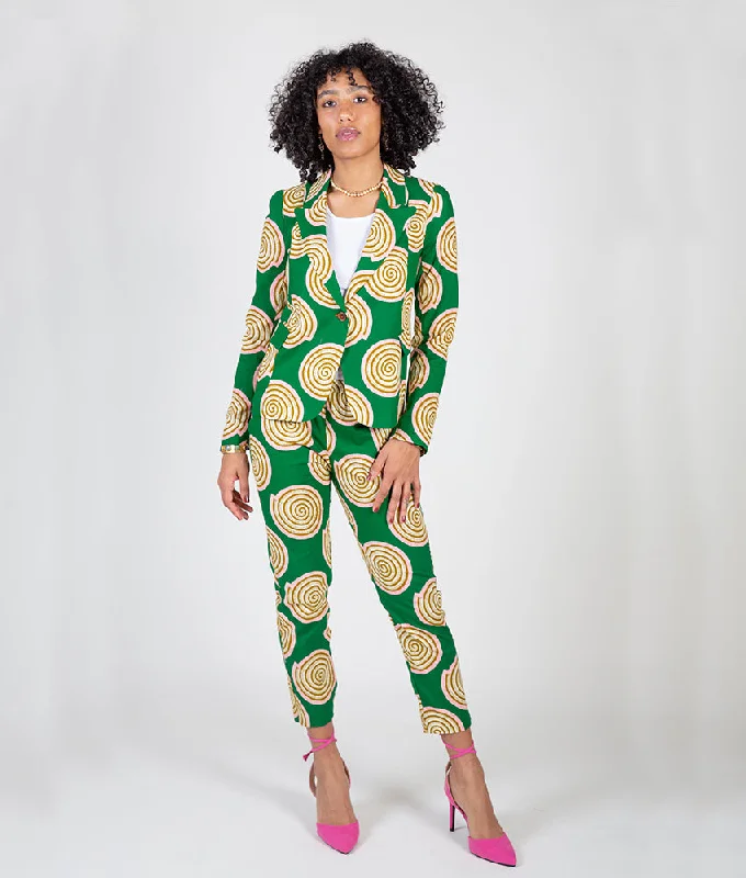 Blaze & Slim Jenny Suit in Green & Pink Circles