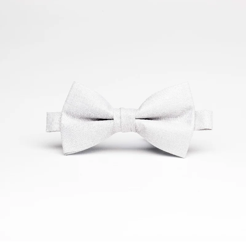 Ash Gray Poly/Linen Bow Tie