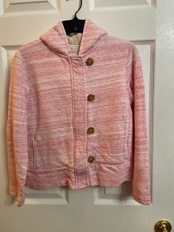 Lands End Pink Sherpa Lined Jacket 10-12