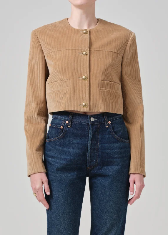 Pia Cropped Jacket in Ambra