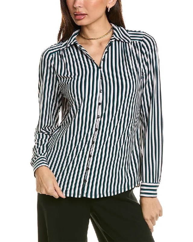 Adrianna Papell Open Button-Down Shirt