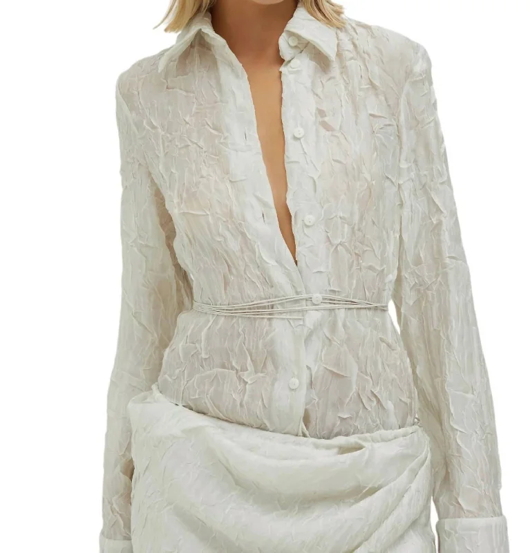 Crinkle Chasm Shirt In Cream