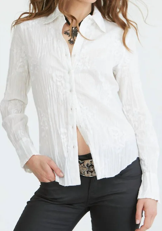 Mimosa Button Down Shirt In White