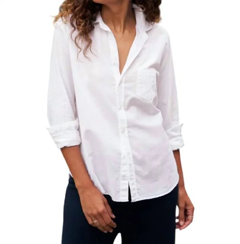 Relaxed Button-Up Shirt In Classic White