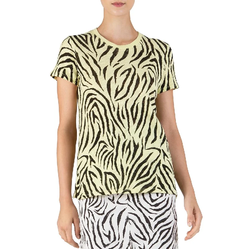 ATM Womens Cotton Zebra Print T-Shirt