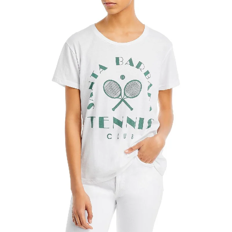 Chaser Womens Tennis Club Graphic Short Sleeves Graphic T-Shirt