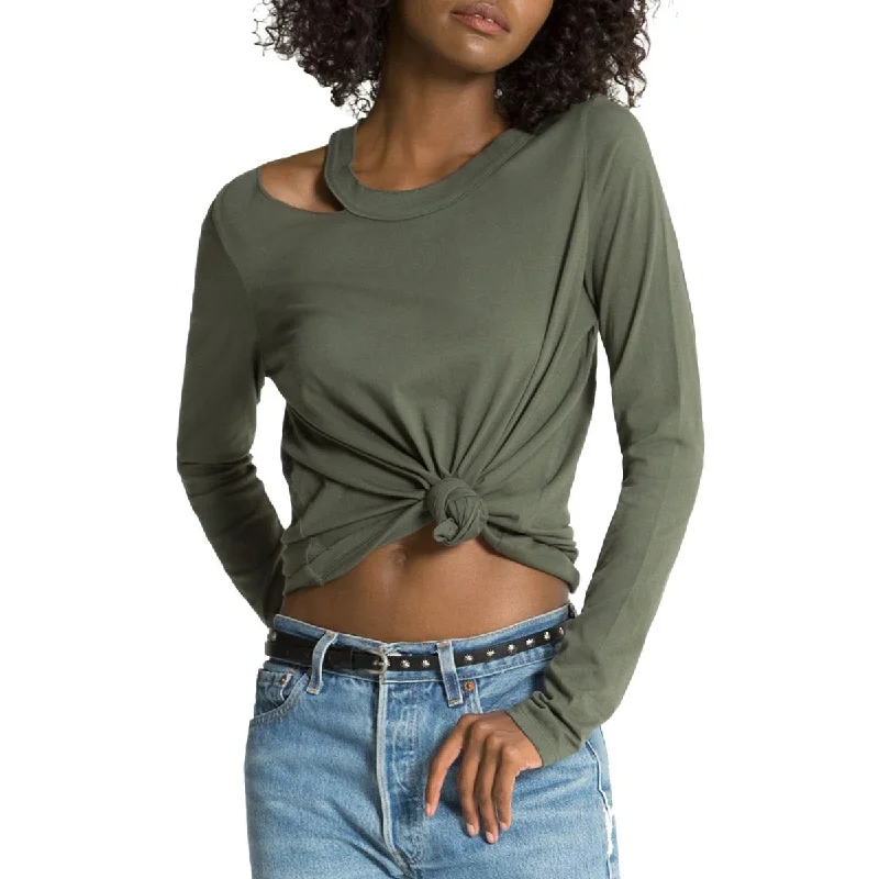 n:PHILANTHROPY Womens Alexa Cotton Cut-Out T-Shirt