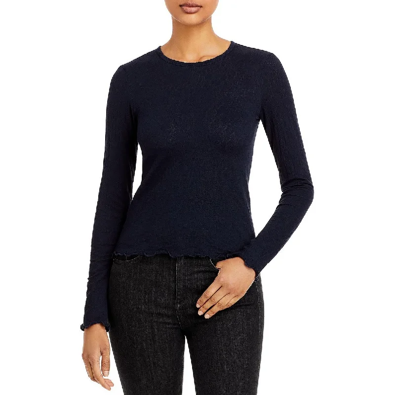 Rag & Bone Womens Textured Crewneck T-Shirt