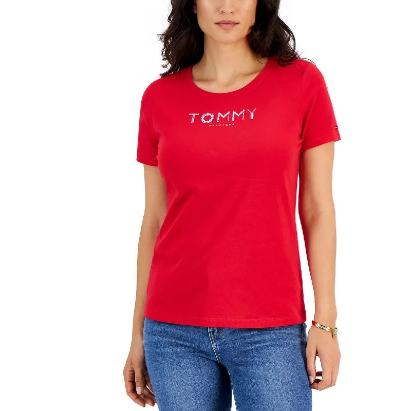 Tommy Hilfiger Womens Jersey Embellished T-Shirt