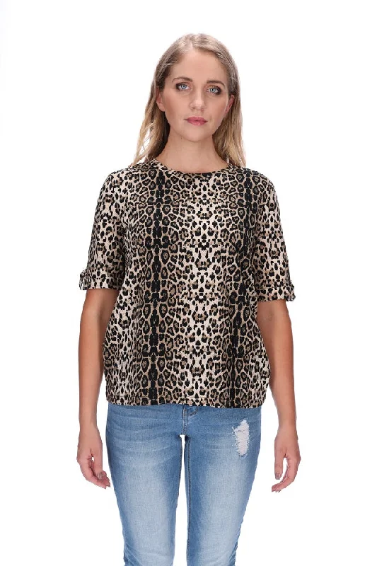 Leopard T-Shirt Tan