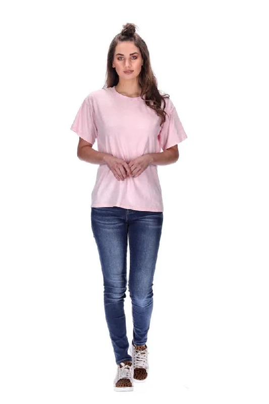 Avril T-Shirt Acid Wash Pink