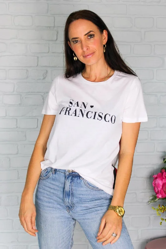 Bobbi T-Shirt White San Francisco Black