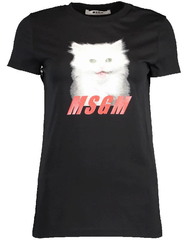 Cat Print T-Shirt