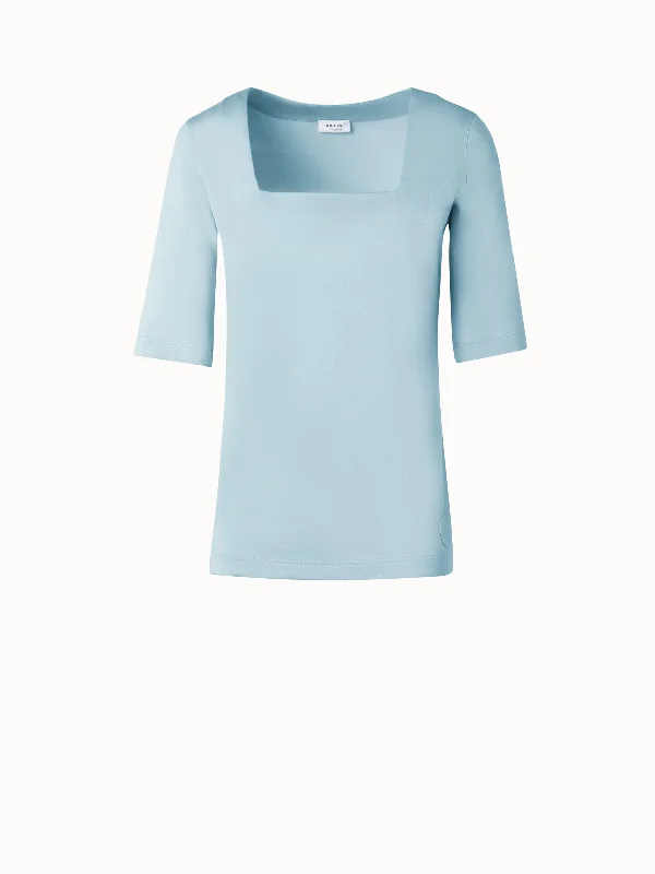 Square Neck T-Shirt in Modal