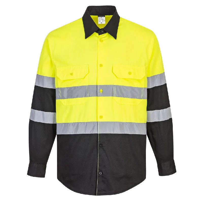 Two Tone ANSI Long Sleeve Work Shirt - Classic Fit