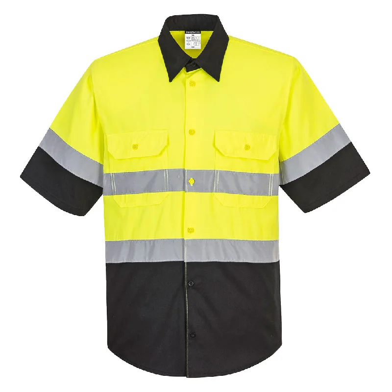 Two Tone Short Sleeve ANSI Work Shirt - Classic Fit