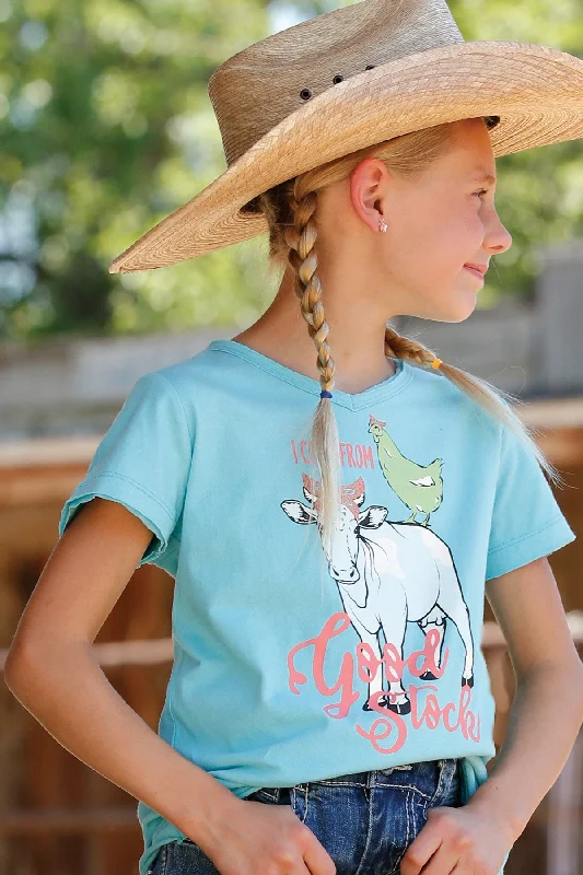 Cinch Girls Short Sleeve Farm Tee