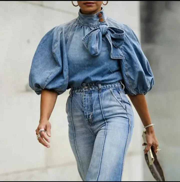 Oh so poetic Denim blouse