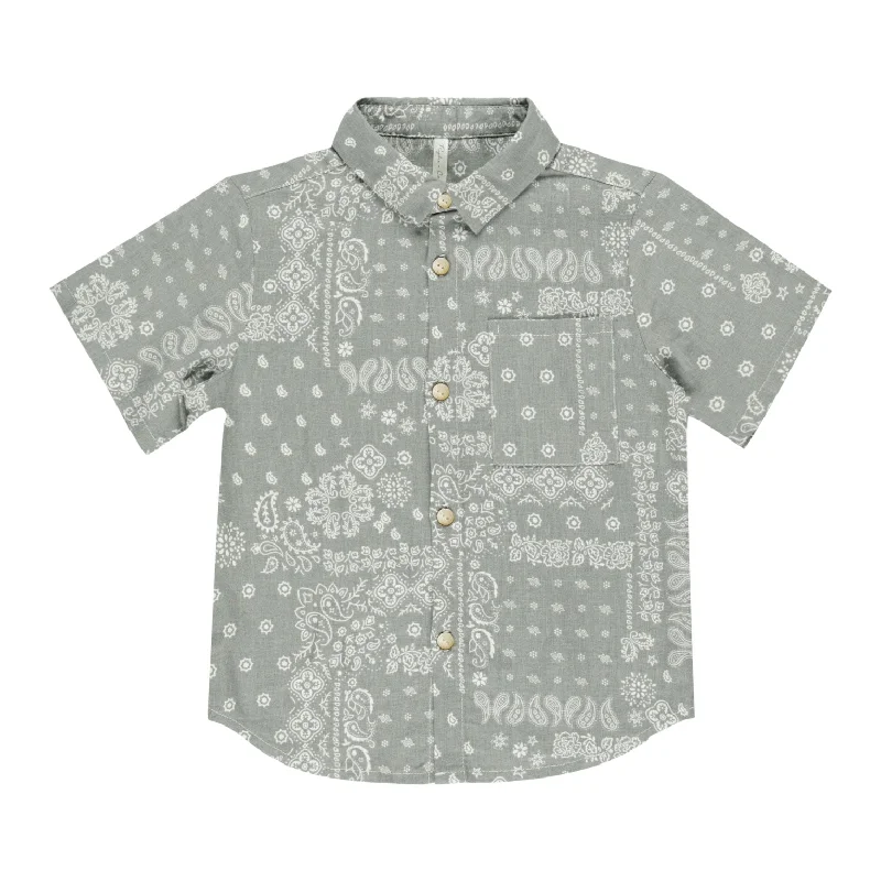 Collared Short Sleeve Shirt - Laurel Bandana