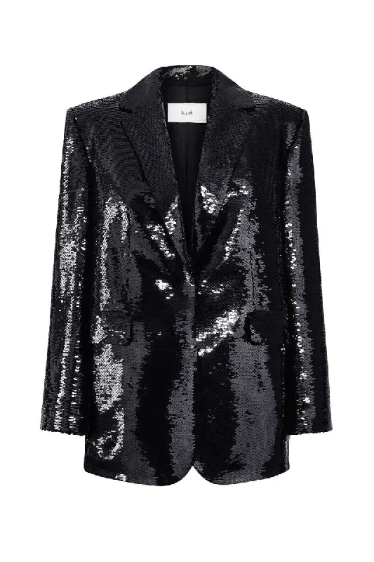 BLACK JADE SEQUIN BLAZER