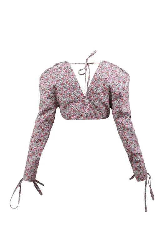 FLORAL CROPPED BLAZER