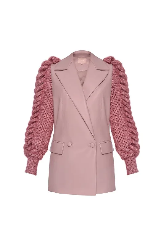 LILY PINK BLAZER WITH STATEMENT SLEEVES