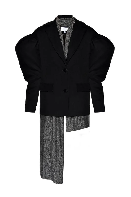 ONYX BLAZER WITH REMOVABLE SCARF