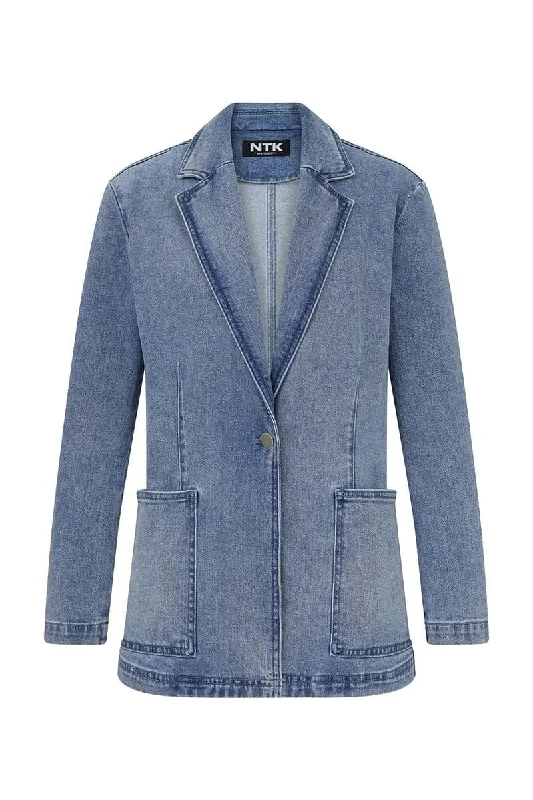 RANDI UNION SQ OVERSIZED DENIM BLAZER