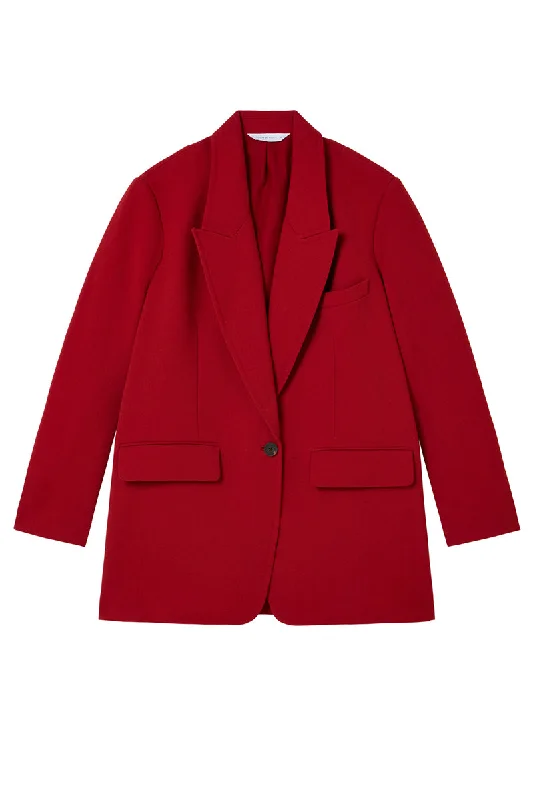 WELBECK STREET OVERSIZED BLAZER IN PILLARBOX RED