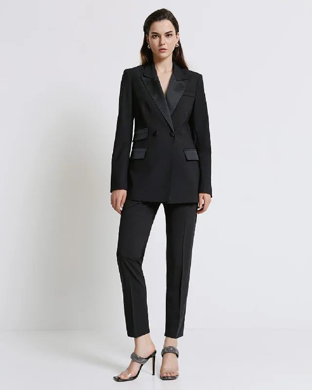 Access Fashion Longline Blazer With Satin Trim