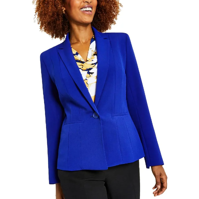 Kasper Womens Petites Office Formal One-Button Blazer