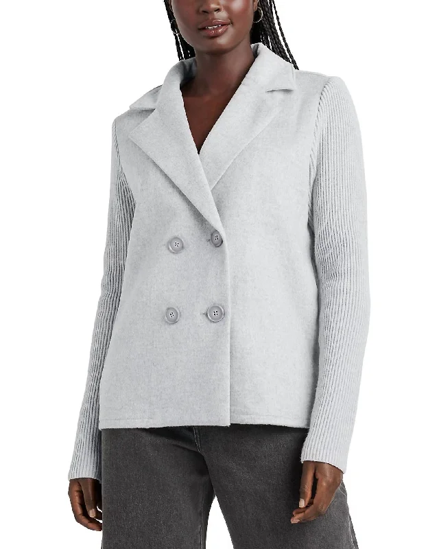 Singrid Wool Jacket In Ice Heather Grey